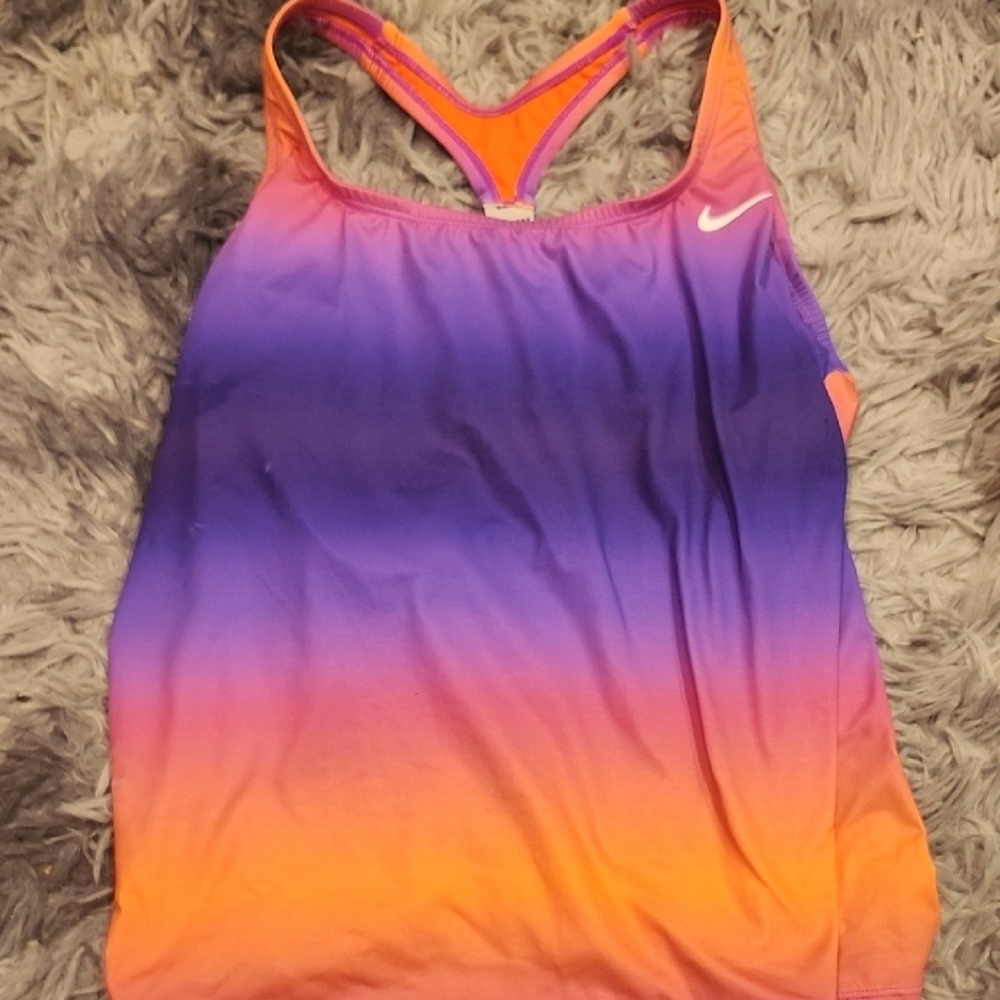 Nike Women's Gradient Tank Top - Purple and Orange